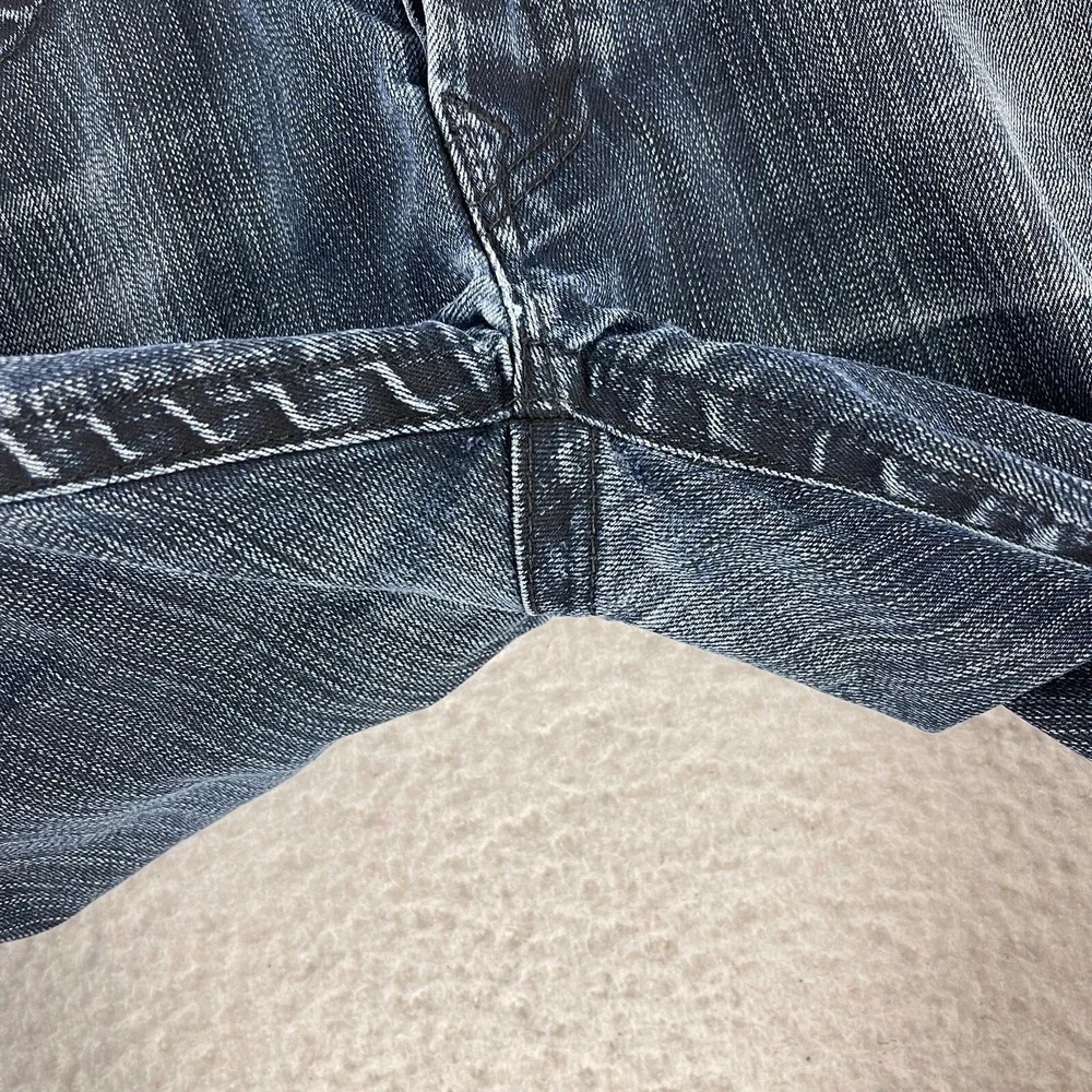 True Religion‎ Blue Denim Geno Straight Leg Jeans Mens Dark Wash Casual Size 33